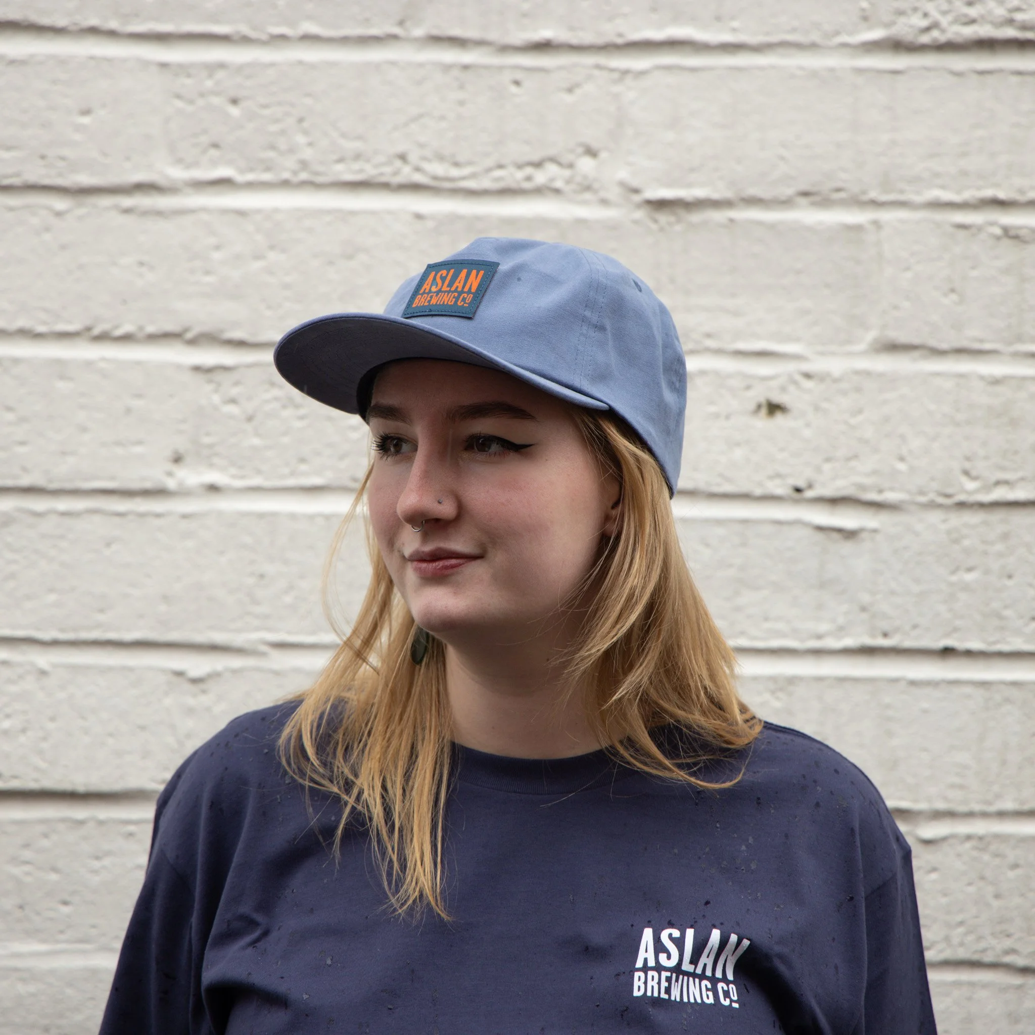 Blue Stitched Hat