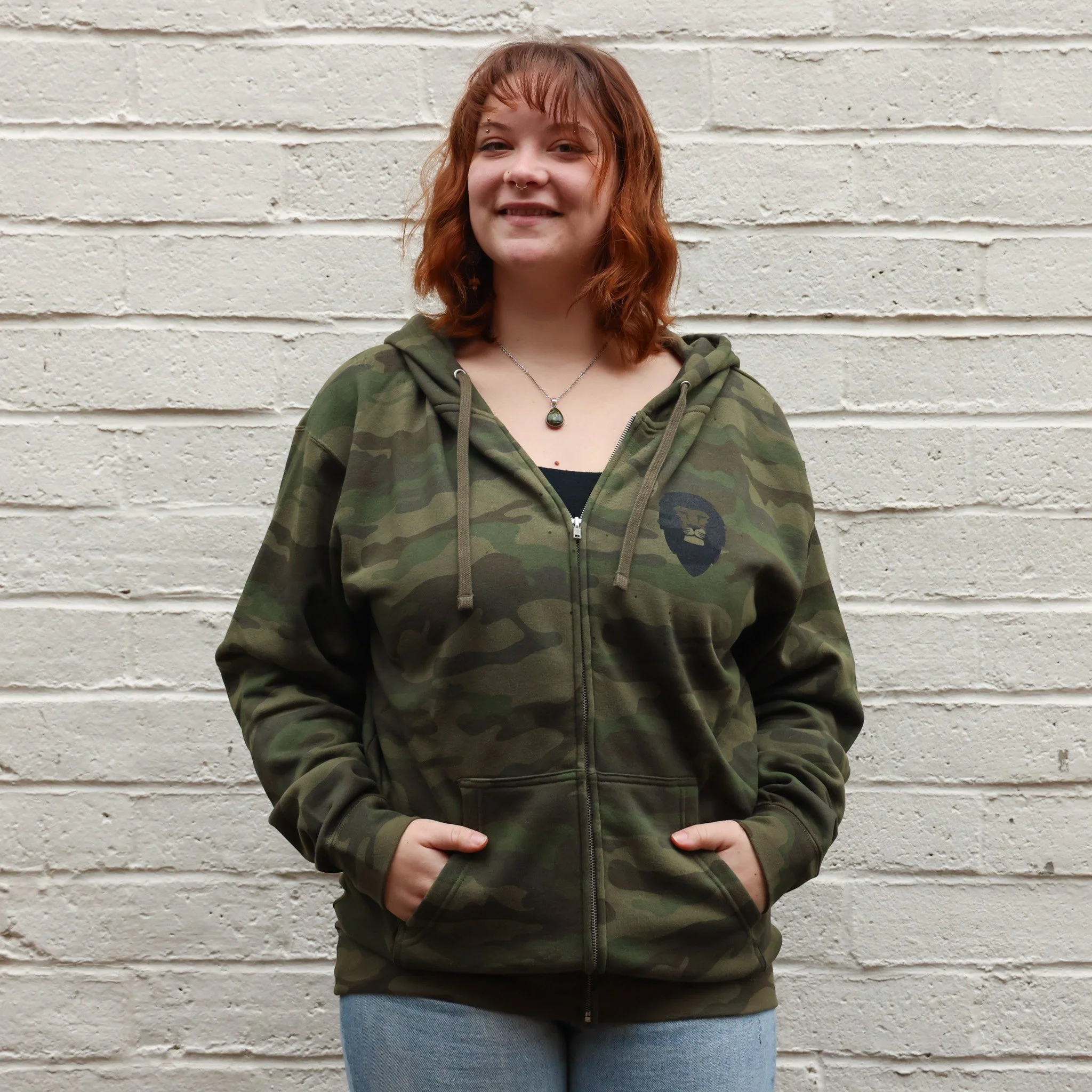 Camo Zip-Up Hoodie