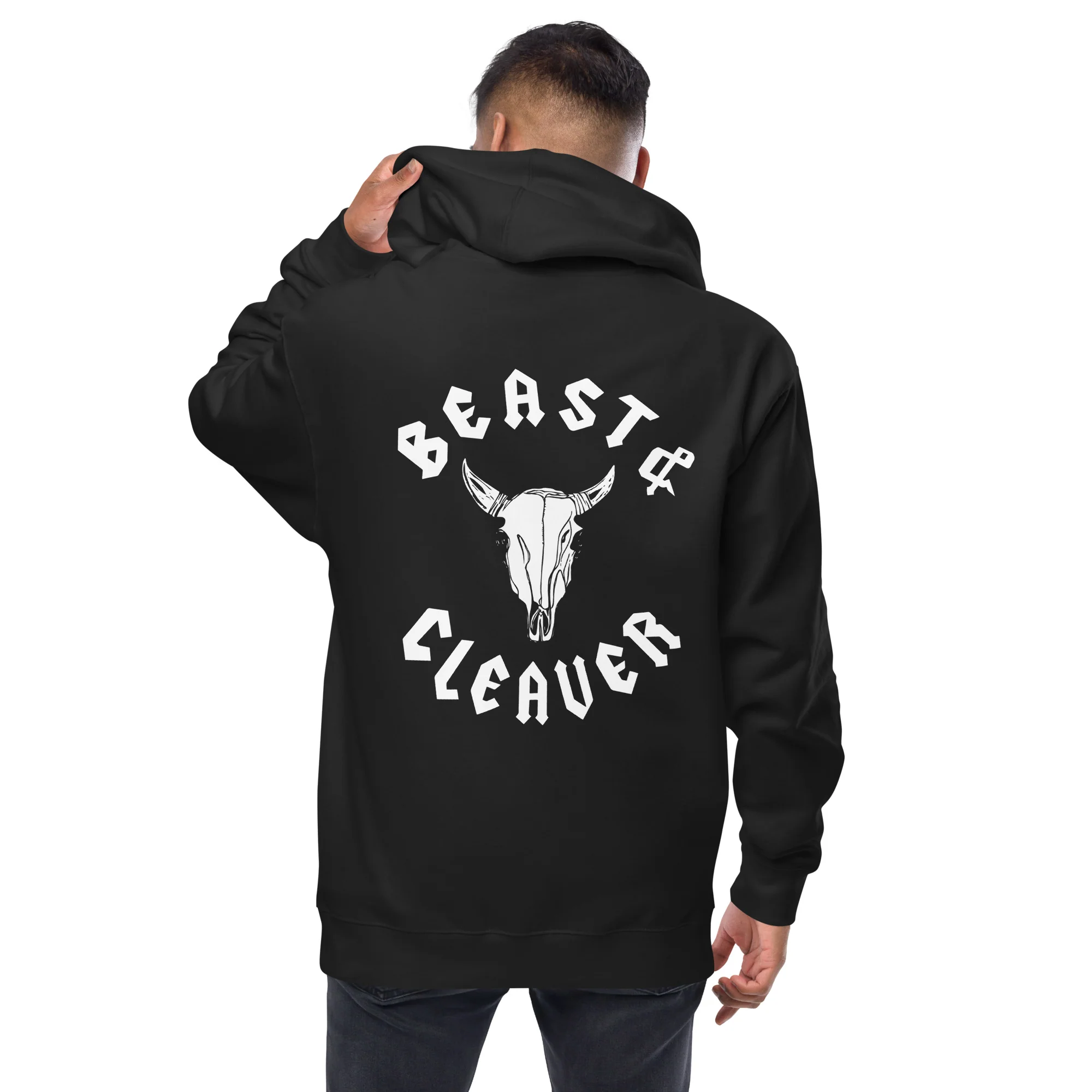 B&C Unisex Zip Up Hoodie (Black)