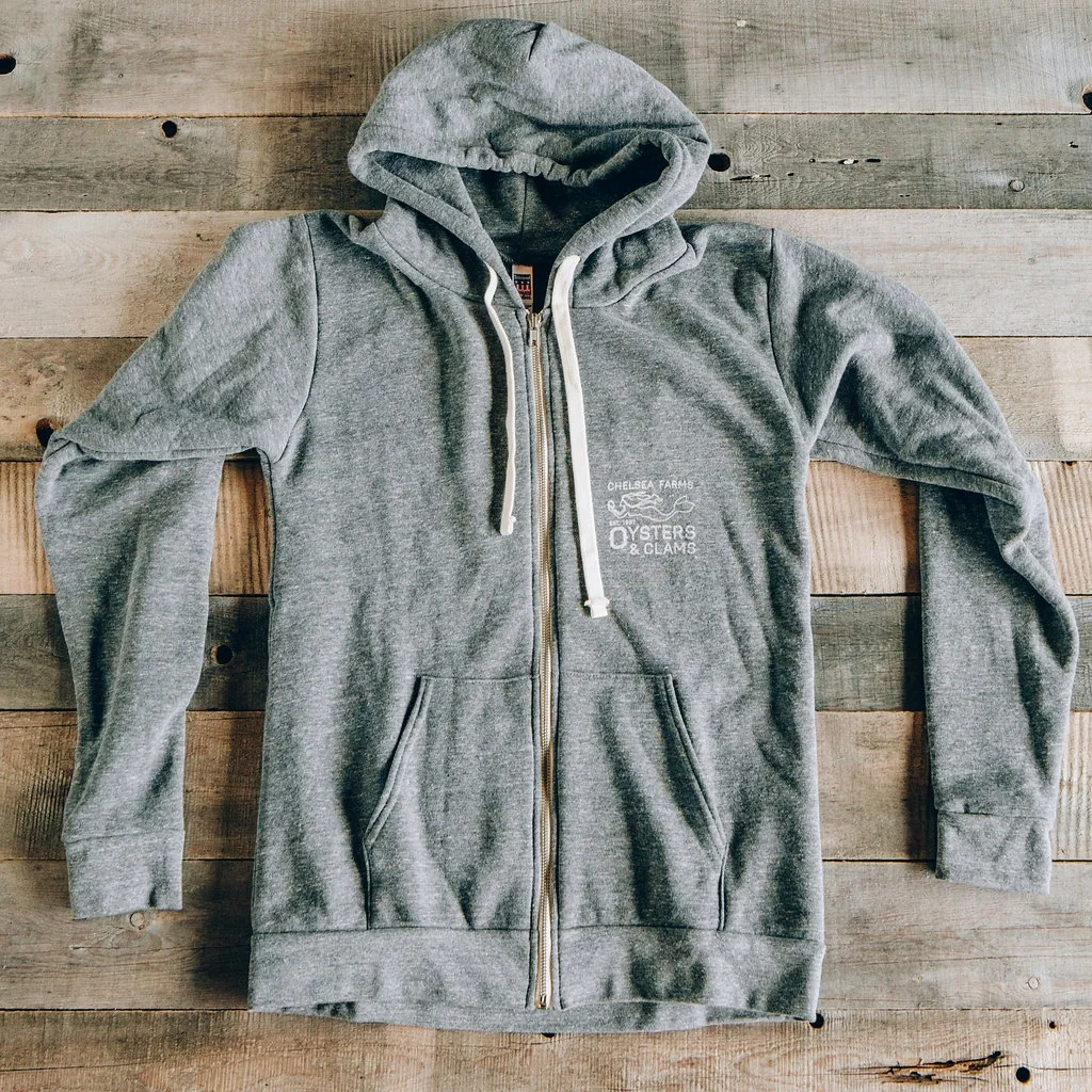GREY UNISEX ZIP HOODIE