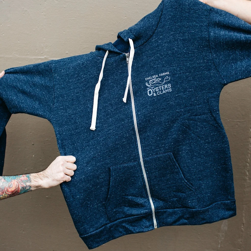NAVY UNISEX ZIP HOODIE