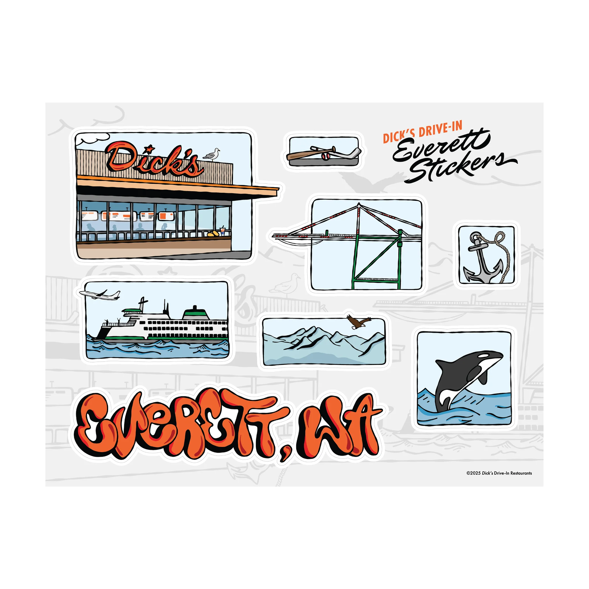 Everett Sticker Sheet