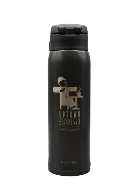 Black Uptown Vacuum Insulated Stainless Steel 16 oz Thermos