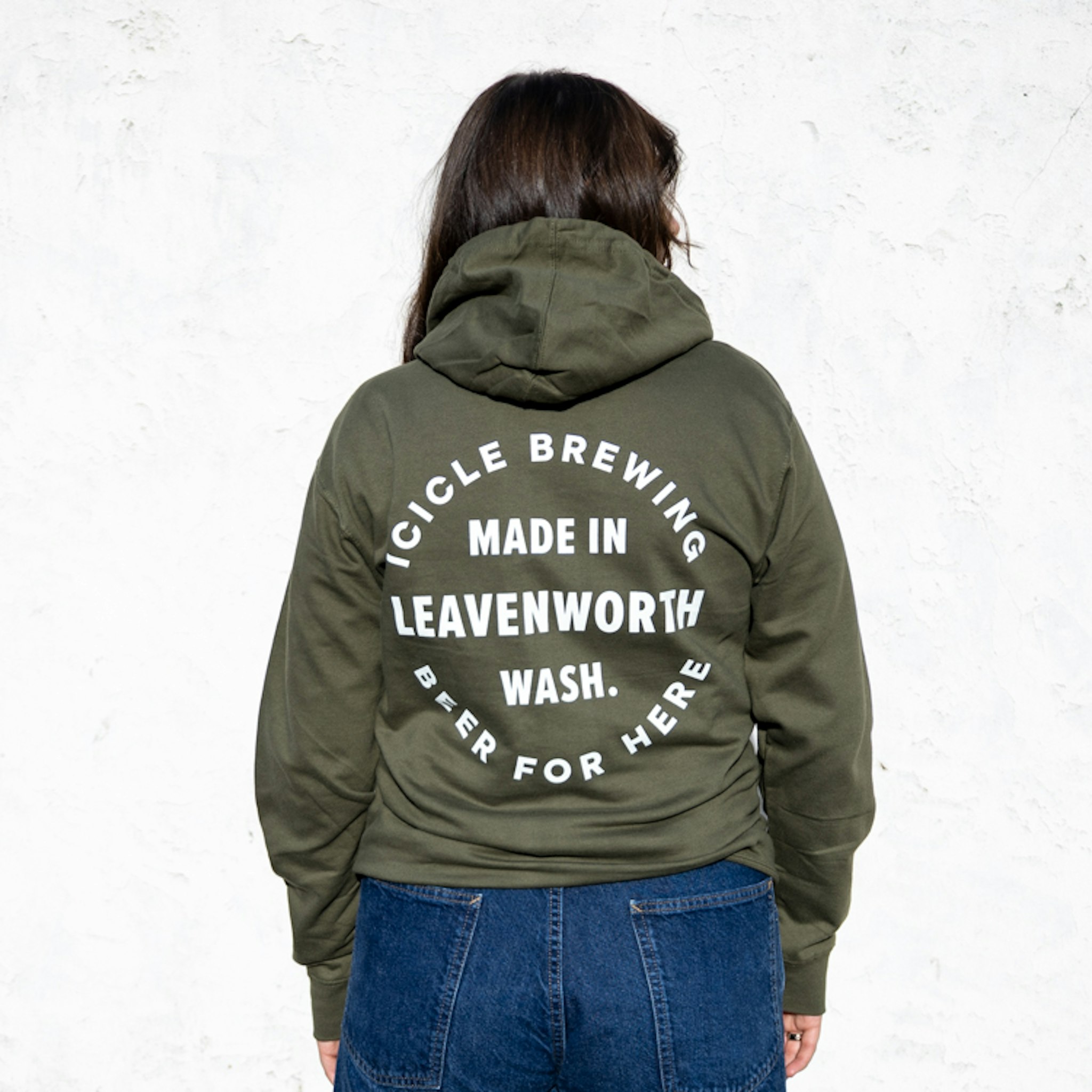Hoodie | Mountain Logo | Olive