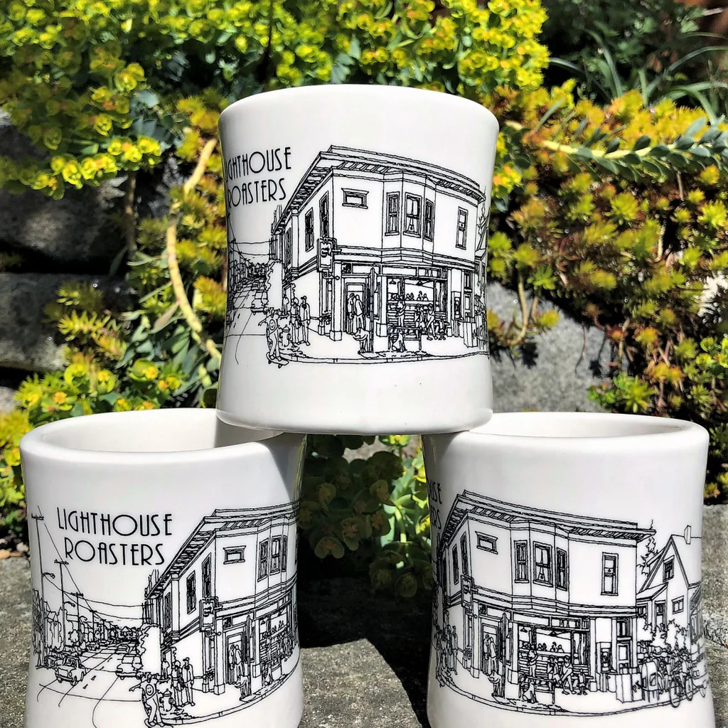Lighthouse Roaster's Building Mug