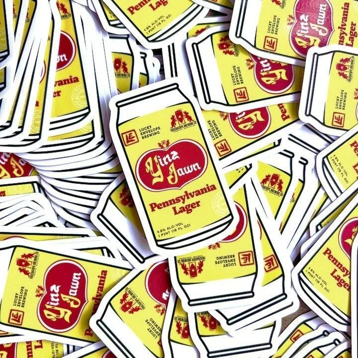 Yinz Jawn Mini Can Sticker
