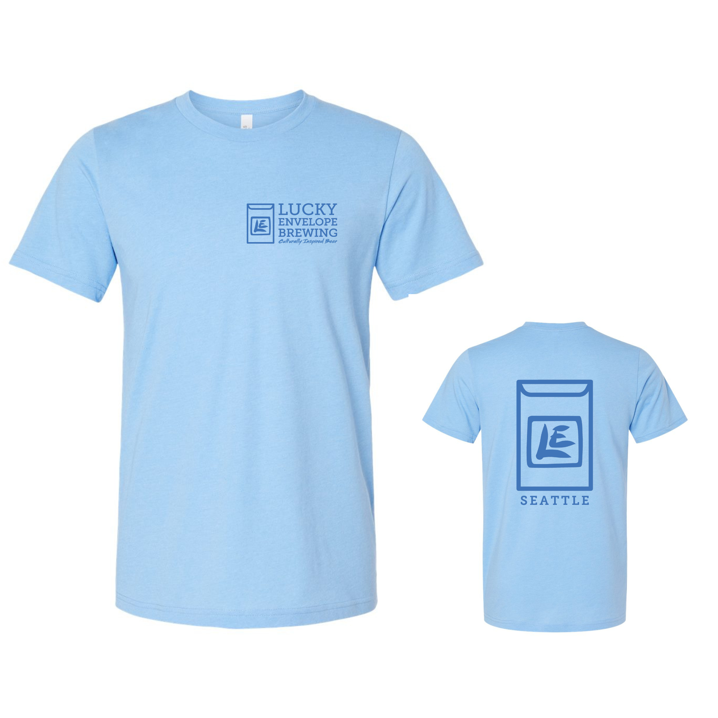Unisex T-Shirt: Alternate Logo (Heather Carolina Blue)