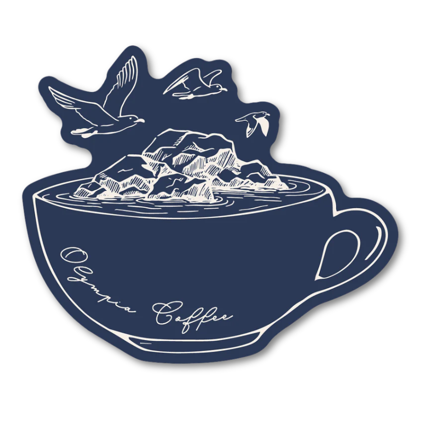 Low Tide Seagulls Sticker