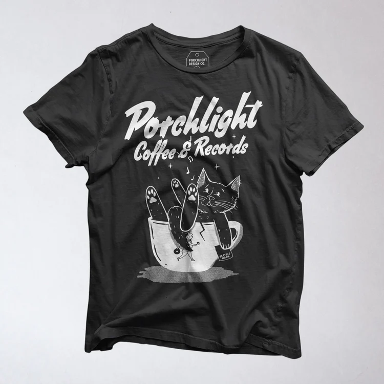 Porchlight Kitten Shirt In Soft Black