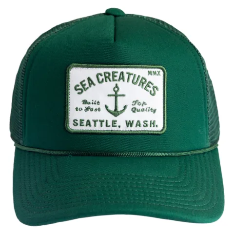 Sea Creatures Hat - Forest Green