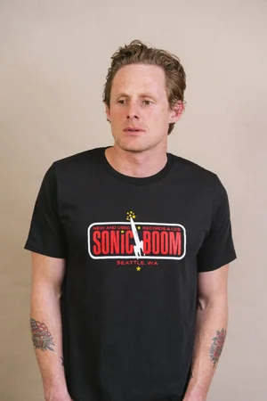 BOOM logo black t shirt