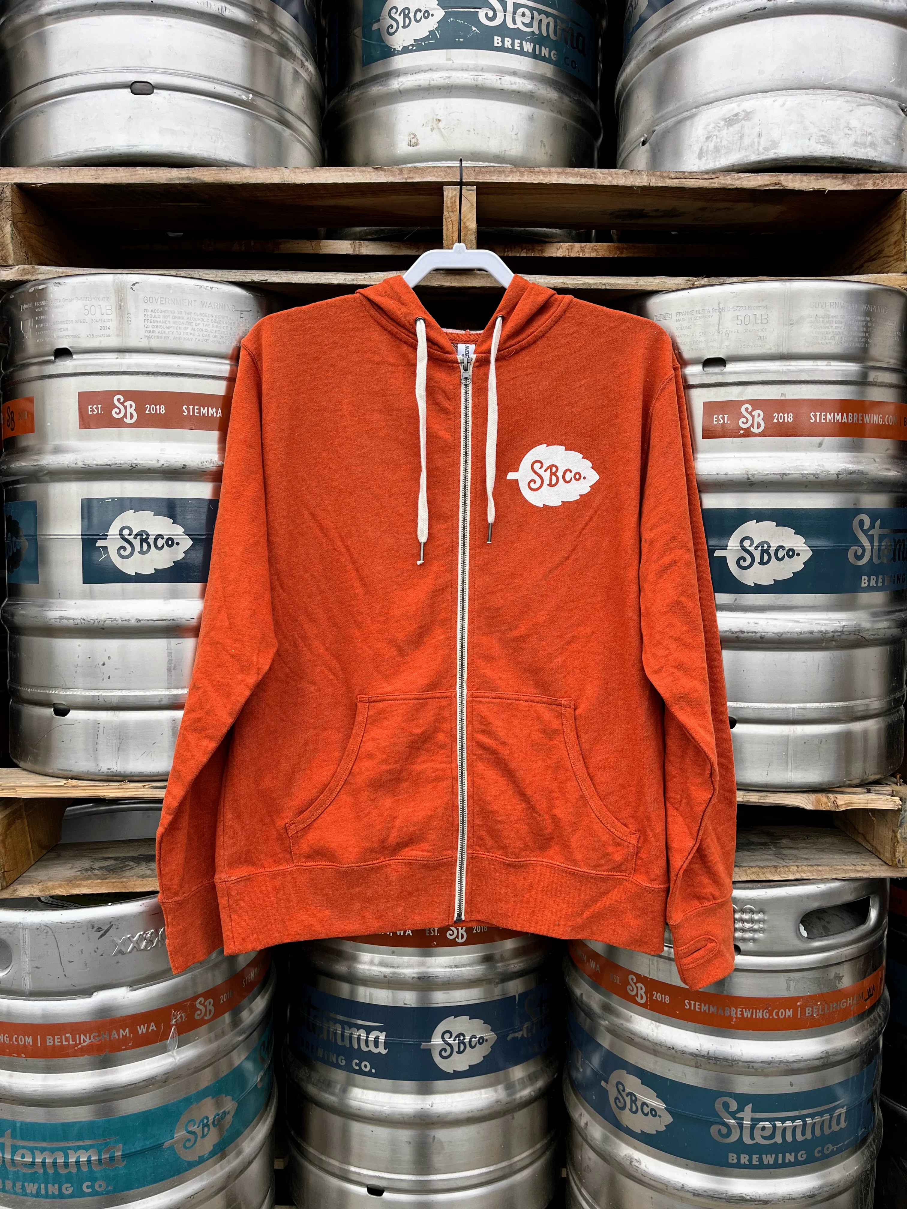 Zipper Hoodie - Burnt Orange