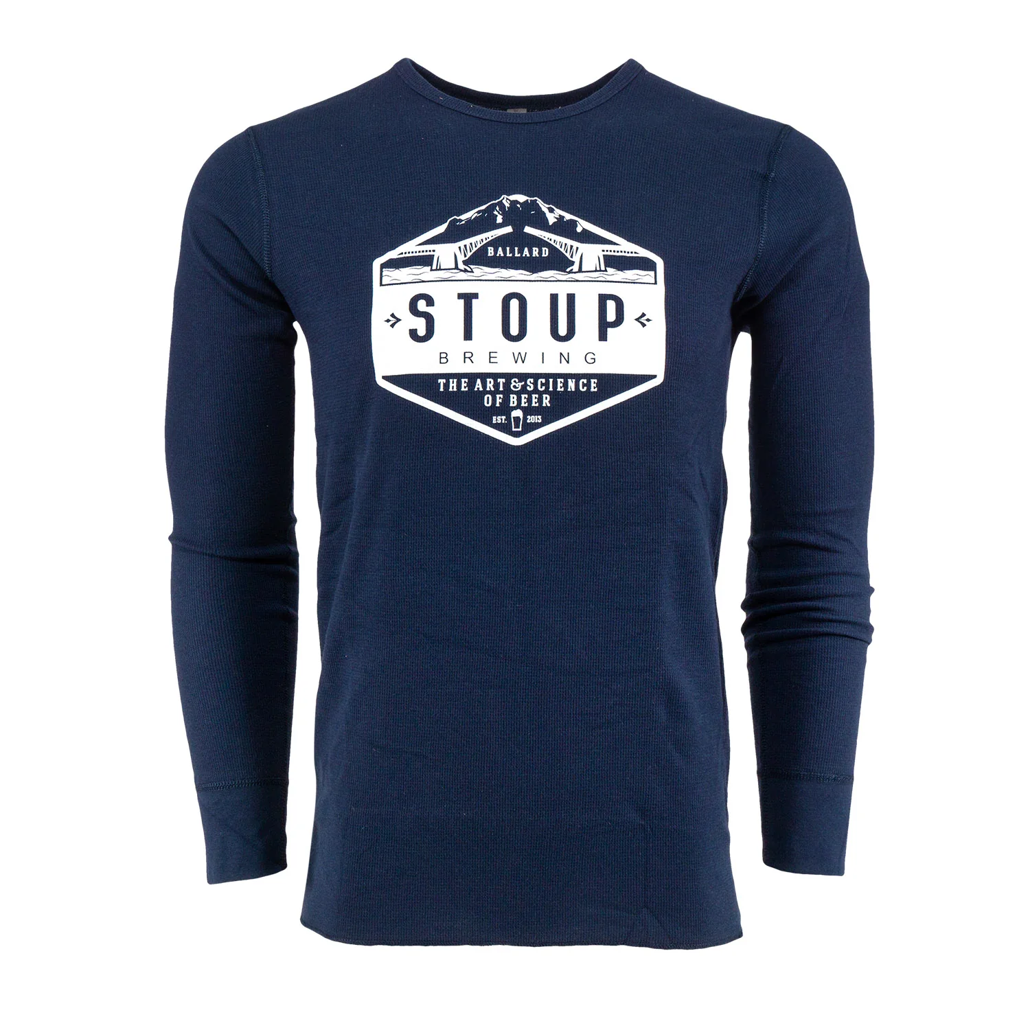Navy Blue Waffle Long Sleeve
