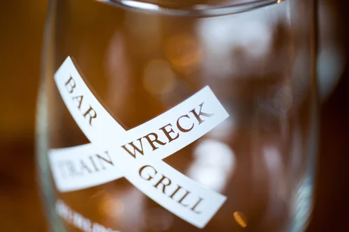 Train Wreck Stemless Wine Glass